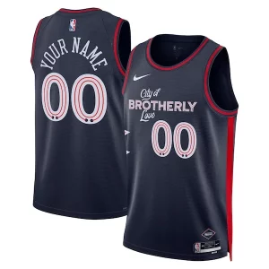 Philadelphia 76ers Superbe Nike Unisex 2023/24 Custom Swingman Jersey Navy City Edition