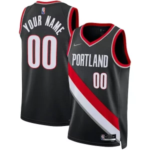 Portland Trail Blazers Nike 2021/22 Tendance Diamond Swingman Custom Jersey Icon Edition Black