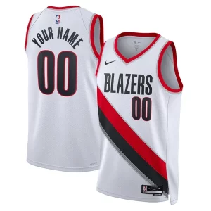 Portland Trail Blazers Nike Unisex Swingman Custom Jersey Dashing White Association Edition