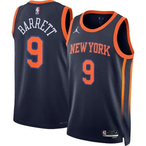 RJ Barrett New York Collectible Knicks Jordan Brand Unisex Swingman Jersey Statement Edition Navy