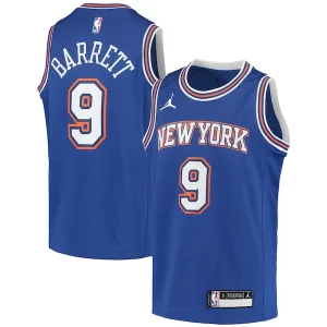 RJ Barrett New York Premium Knicks Jordan Brand Youth 2020/21 Swingman Player Jersey Statement Edition Blue