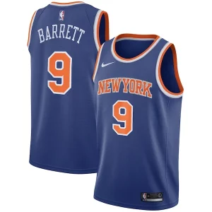RJ Barrett New York Knicks Nike Swingman Jersey Blue Icon Personalisable Edition