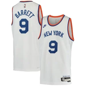 RJ Barrett New York Knicks Nike Youth 2021/22 Swingman Dashing Player Jersey Classic Edition White