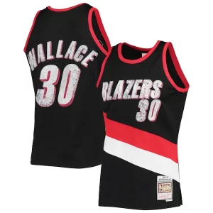 Rasheed Wallace Portland Trail Blazers 1999/00 Hardwood Classics NBA 75th Anniversary Diamond Classique Swingman Jersey Black
