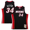 Ray Allen Miami Heat Hardwood Classics Swingman Bold Jersey Black