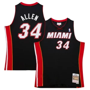 Ray Allen Miami Heat Hardwood Classics Swingman Bold Jersey Black