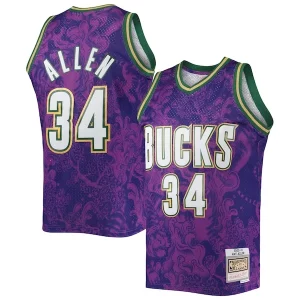 Ray Allen Milwaukee Bucks Hardwood Classics 2000/01 Lunar New Year Sophistiqué Swingman Jersey Purple