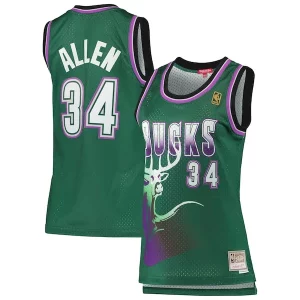 Ray Allen Milwaukee Bucks Women's 1996/97 Hardwood Tendance Classics Swingman Jersey Green