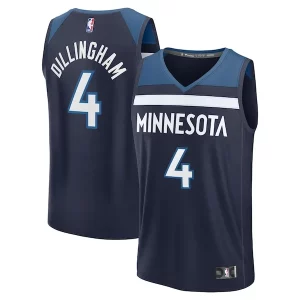 Rob Dillingham Minnesota Timberwolves Youth 2024 NBA Draft Fast Break Player Jersey Icon Stylish Edition Navy