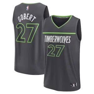 Rudy Gobert Minnesota Timberwolves Fast Break Replica Player Jersey Statement Collectible Edition Black