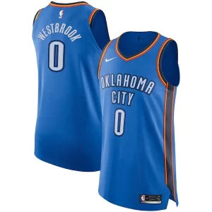 Russell Westbrook Oklahoma City Haut de gamme Thunder Nike Authentic Player Jersey Icon Edition Blue