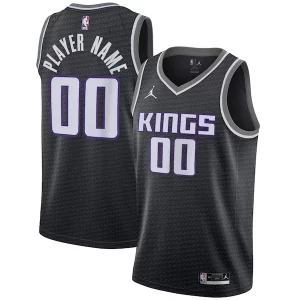 Sacramento Kings Jordan Brand Haut de gamme Swingman Custom Jersey Statement Edition Black