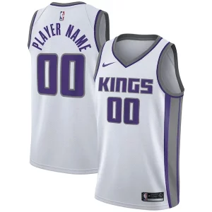 Sacramento Kings Admirable Nike 2020/21 Swingman Custom Jersey Association Edition White