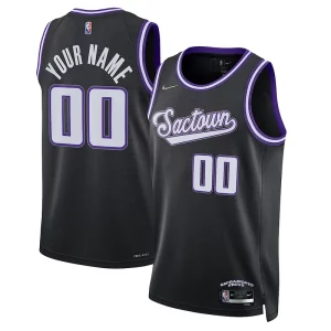 Sacramento Kings Nike 2021/22 Swingman Custom Jersey City Edition Commémoratif Black