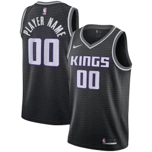 Sacramento Commémoratif Kings Nike Swingman Custom Jersey Black Statement Edition