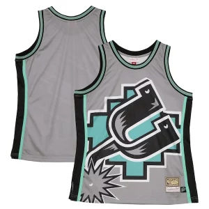 San Antonio Spurs Hardwood Classics Blown Charming Out Fashion Jersey Gray