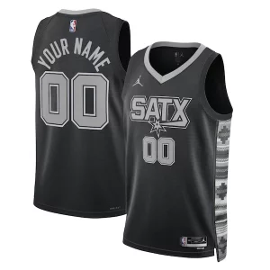 San Antonio Spurs Jordan Brand Unisex 2022/23 Swingman Exceptionnel Custom Jersey Statement Edition Black