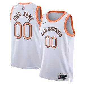 San Antonio Spurs Nike Unisex 2023/24 Custom Swingman Jersey White City Edition Unique