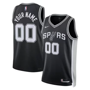 San Antonio Spurs Nike Unisex Swingman Custom Jersey Sophistiqué Black Icon Edition