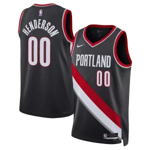 Scoot Henderson Portland Trail Commémoratif Blazers Nike Unisex 2023 NBA Draft Swingman Jersey Icon Edition Black