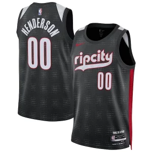 Scoot Henderson Portland Trail Blazers Nike Unisex 2024/25 Swingman Classique Player Jersey City Edition Black