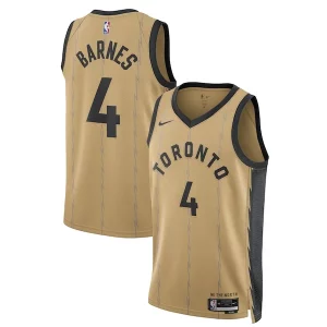 Scottie Barnes Toronto Raptors Nike Unisex 2023/24 Swingman Jersey Sophistiqué Gold City Edition