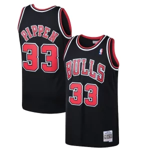 Scottie Pippen Chicago Bulls 1997/98 Hardwood Classics Swingman Gracieux Jersey Black/White