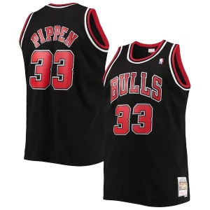 Scottie Pippen Chicago Dashing Bulls Big & Tall Hardwood Classics Swingman Jersey Black/Red