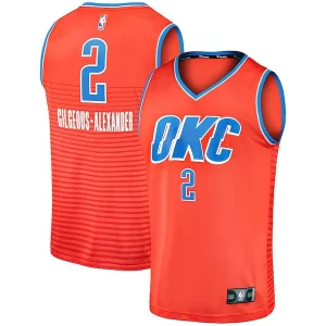 Shai Gilgeous Alexander Oklahoma City Thunder Fast Break Team Replica Jersey Statement Edition Orange Authentique