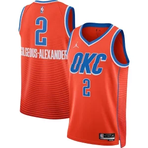 Shai Gilgeous Alexander Oklahoma City Thunder Jordan Uniques Brand Unisex Swingman Jersey Statement Edition Orange
