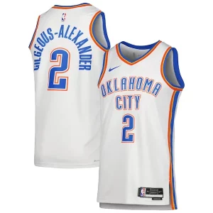 Shai Gilgeous Alexander Oklahoma City Thunder Nike Unisex Gracieux Swingman Jersey Association Edition White/Blue