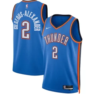 Shai Gilgeous Alexander Oklahoma City Thunder Exclusif Nike Unisex Swingman Jersey Icon Edition Blue