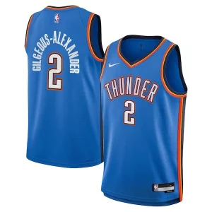 Shai Gilgeous Alexander Dashing Oklahoma City Thunder Nike Youth Swingman Jersey Icon Edition Blue