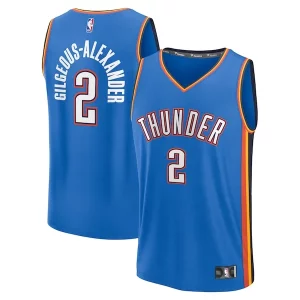 Shai Gilgeous Unique Alexander Oklahoma City Thunder Youth Fast Break Replica Player Jersey Icon Edition Blue