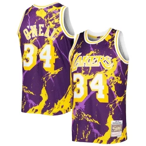 Shaquille O'Neal Los Angeles Lakers 1996/97 Hardwood Classics Marble Swingman Jersey Purple Prime