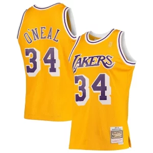 Shaquille Refiné O'Neal Los Angeles Lakers 1996/97 Hardwood Classics Swingman Jersey Gold/Purple/Royal