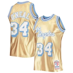 Shaquille O'Neal Los Angeles Lakers 75th Anniversary 1996/97 Hardwood Commémoratif Classics Swingman Jersey Gold
