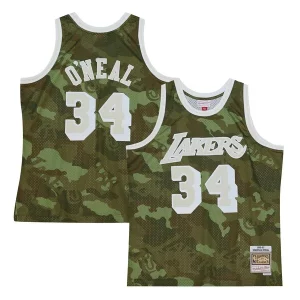Shaquille Captivant O'Neal Los Angeles Lakers Hardwood Classics 1996/97 Ghost Green Swingman Jersey Camo