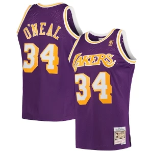 Shaquille O'Neal Los Angeles Lakers Hardwood Classics Moderne Swingman Jersey Purple/Royal/Gold