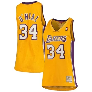 Shaquille O'Neal Los Angeles Lakers Women's 1999/00 Hardwood Classics Swingman Incontournable Jersey Gold