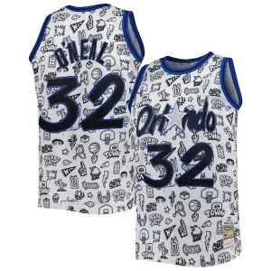 Shaquille O'Neal Orlando Magic 1994/95 Hardwood Classique Classics Doodle Swingman Jersey White