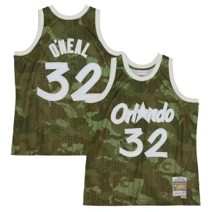 Shaquille O'Neal Orlando Magic Hardwood Classics Vibrant 1994/95 Ghost Green Swingman Jersey Camo
