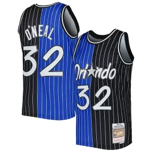Shaquille O'Neal Admirable Orlando Magic Hardwood Classics 1994/95 Split Swingman Jersey Blue/Black