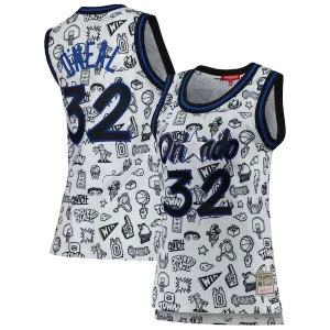 Shaquille O'Neal Orlando Refiné Magic Women's 1994 Doodle Swingman Jersey White