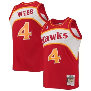 Spud Webb Atlanta Hawks Hardwood Classics Swingman Charming Jersey Red