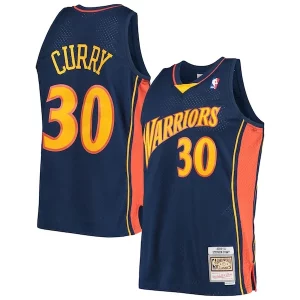 Stephen Curry Golden State Warriors Hardwood Classics Gracieux Swingman Jersey Navy/White