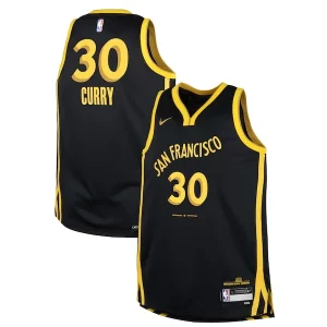 Stephen Curry Golden State Warriors Nike Moderne Youth Swingman Replica Jersey City Edition Black
