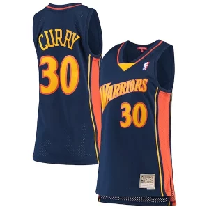 Stephen Curry Golden State Warriors Women's 2009 Exclusif 10 Hardwood Classics Swingman Jersey Navy