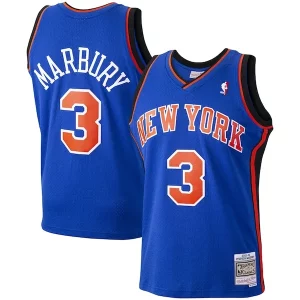 Stephon Unique Marbury New York Knicks Hardwood Classics Swingman Jersey Blue