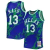Steve Nash Dallas Mavericks 1998/99 Hardwood Classics Dashing Marble Swingman Jersey Blue